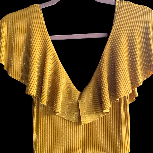 Nordstrom Dresses Flowy Mustard Yellow And Gold Dress Poshmark